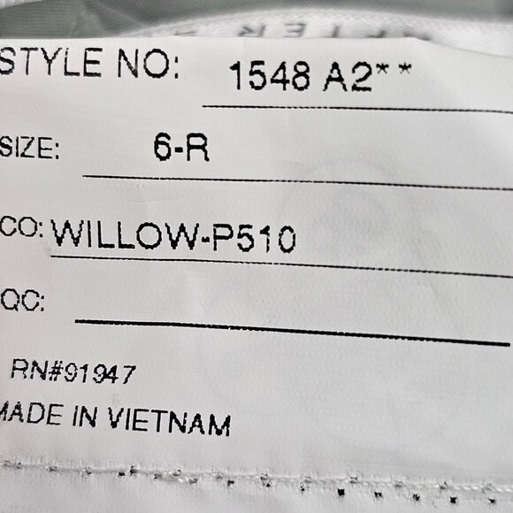 After Six Green Chiffon Open Tie Back Front Slit Maxi Dress Size 6R NWTF Read - Picture 13 of 16